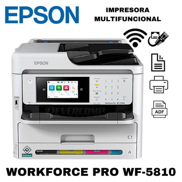 Impresora Multifuncional WorkForce Pro WF-C5810 Wifi AD Duplex