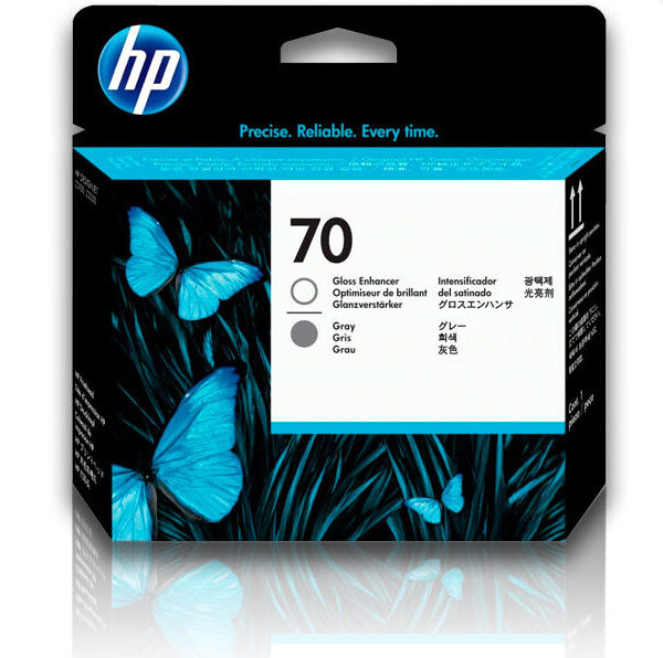 Cabezal HP 70 (C9410A) Gloss Enhancer & Gray 1,000 paginas
