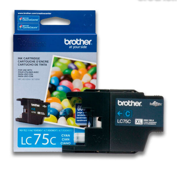 Tinta Brother LC-75C Cyan 600 paginas