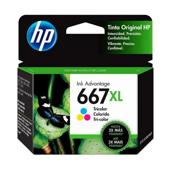 Tinta HP 3YM80AL (667XL) Tricolor 330 Pag. | DeskJet 2775, 6475
