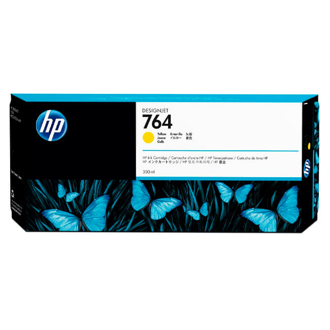 Tinta Hp C1Q15A DesignJet (764A) Yellow de contenido 300ML.