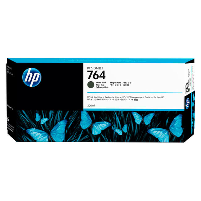Tinta Hp C1Q16A DesignJet (764A) Matte Black de contenido 300ML.