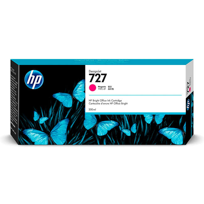 Tinta Hp F9J77A DesignJet  (727A) Magenta de contenido 300ML.