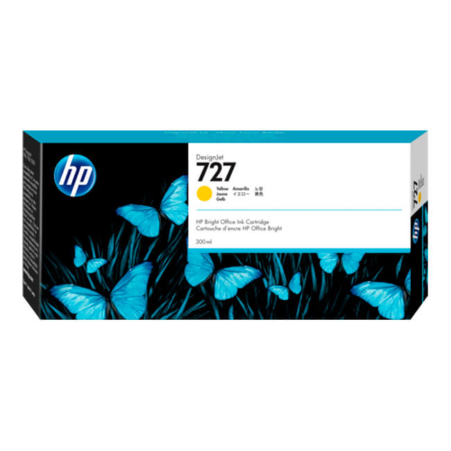 Tinta HP F9J78A DesignJet  (727A) Yellow  de contenido 300ML.