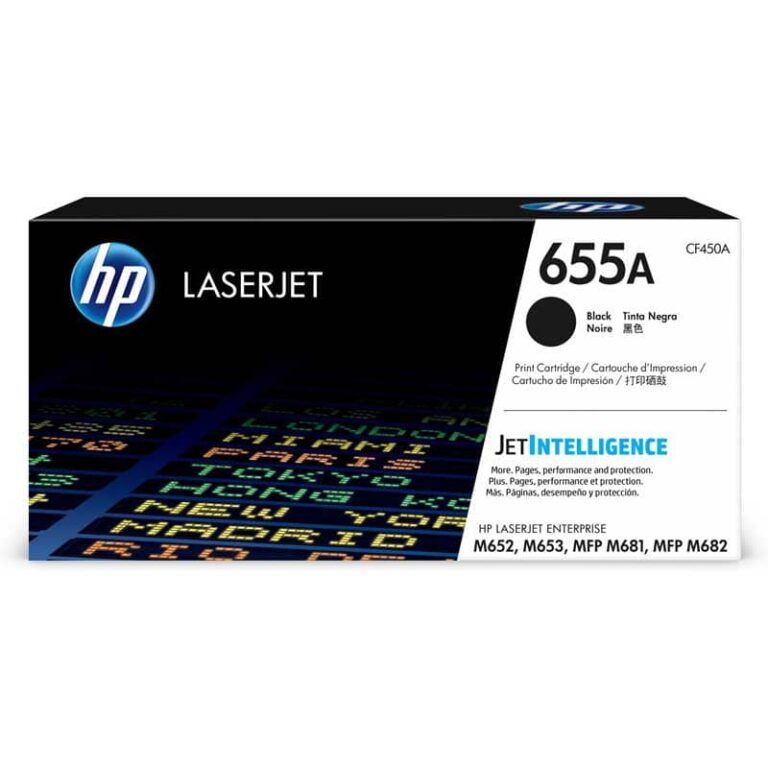 Tóner Hp 655A (CF450A) Negro 12,500 Pag Color LaserJet Enterprise M652dn
