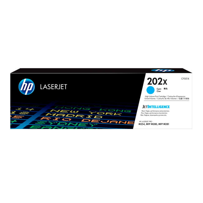 Toner Hp CF501X (202X) Cyan 2,500 Pag Color LaserJet Pro MFP M281fdw