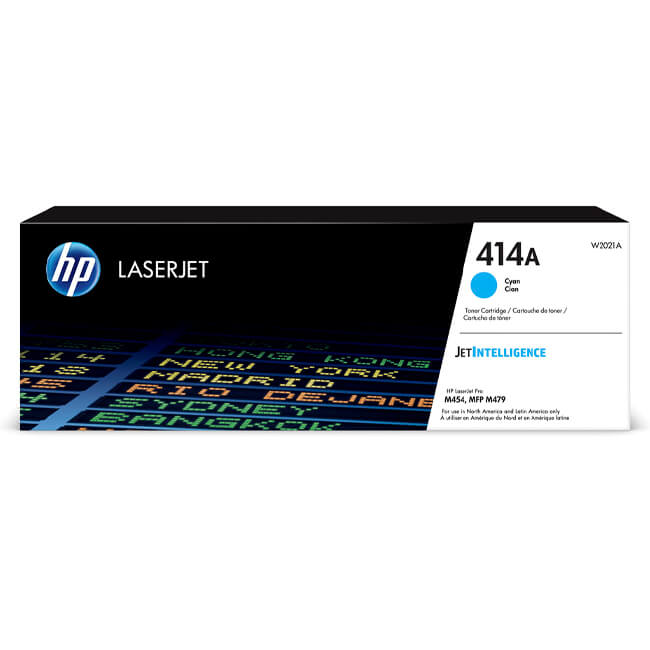 Toner Hp W2021A LaserJet Pro  (414A) Cyan con Rendimiento para 2,100 Paginas.