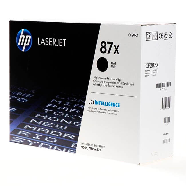 Toner Hp CF287X LaserJet Pro (87X) Negro con Rendimiento para 18,000 Paginas.