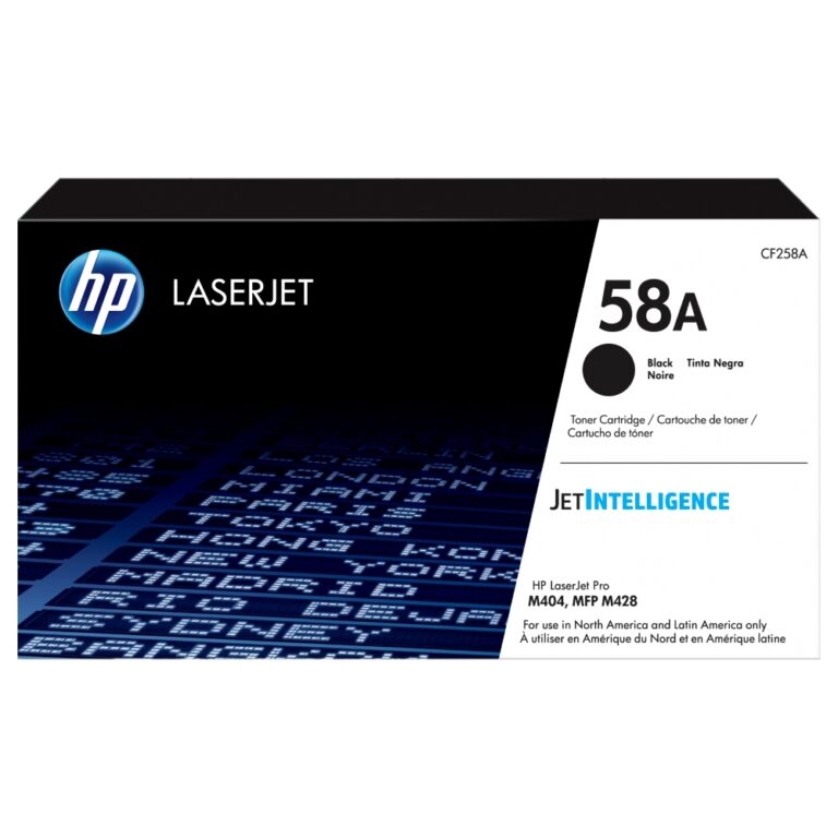 Toner Hp CF258A Laser jet Pro  (58A) Negro con Rendimiento para 3,000 Paginas.