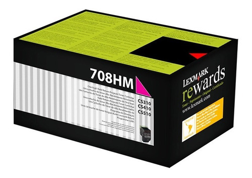 Tóner Lexmark 70C8HM0 Magenta 3,000pag