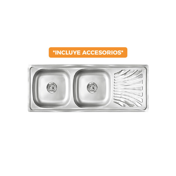 0010010018 – Lavadero Ace Inox D/Poza C/Escurri 1.20X50 (Jw12050Pa) Fratelli (L)