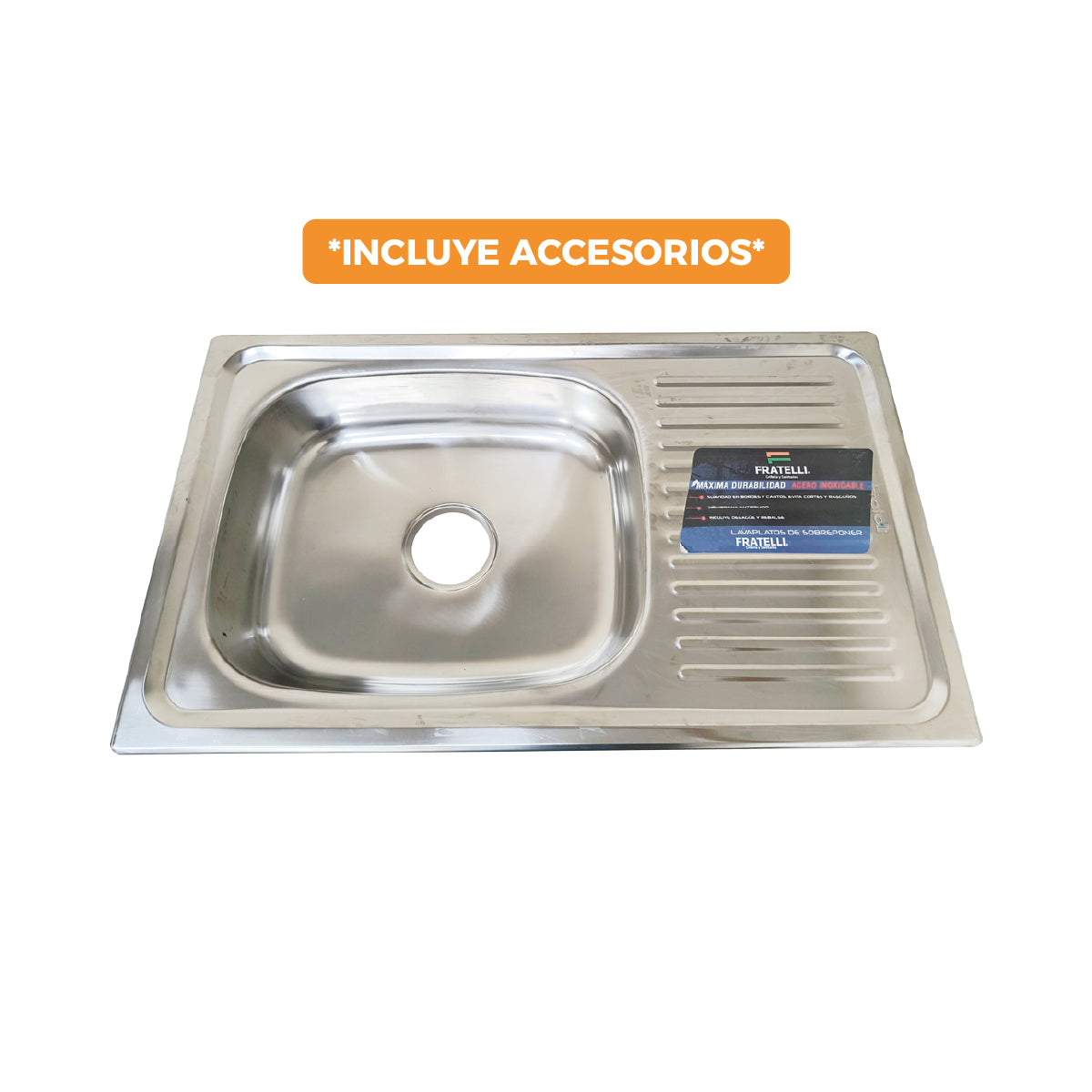 0010010127 – Lp-7545 Lavadero Premium (P) Acero Inox. (Cr) 75X45X15 Cm – Fratelli 0010010127 – Lp-7545 Lavadero Premium (P) Acero Inox. (Cr) 75X45X15 Cm – Fratelli