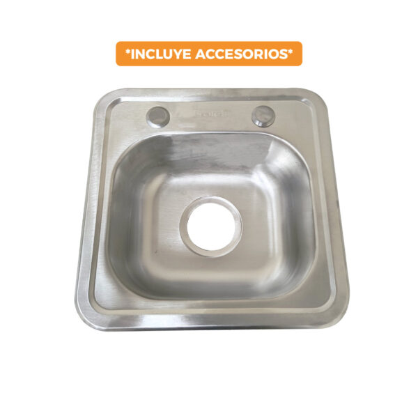 0010010130 – Lp-3838 Lavadero Premium (P) Acero Inox. (Cr) 38X38X18 Cm. Fratelli