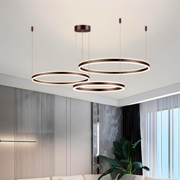 LÁMPARA COLGANTE ATENEA COFFEE LED + CONTROL REMOTO