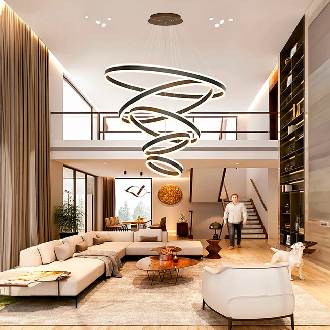 LÁMPARA COLGANTE JESSICA COFFEE LED + CONTROL REMOTO