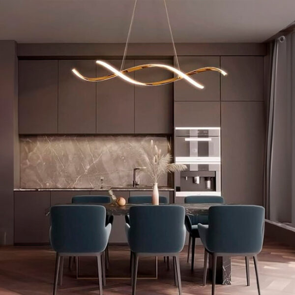 LÁMPARA COLGANTE BOLONIA GOLD LED + CONTROL REMOTO