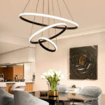 LÁMPARA COLGANTE LED XIMENA BLACK + CONTROL REMOTO