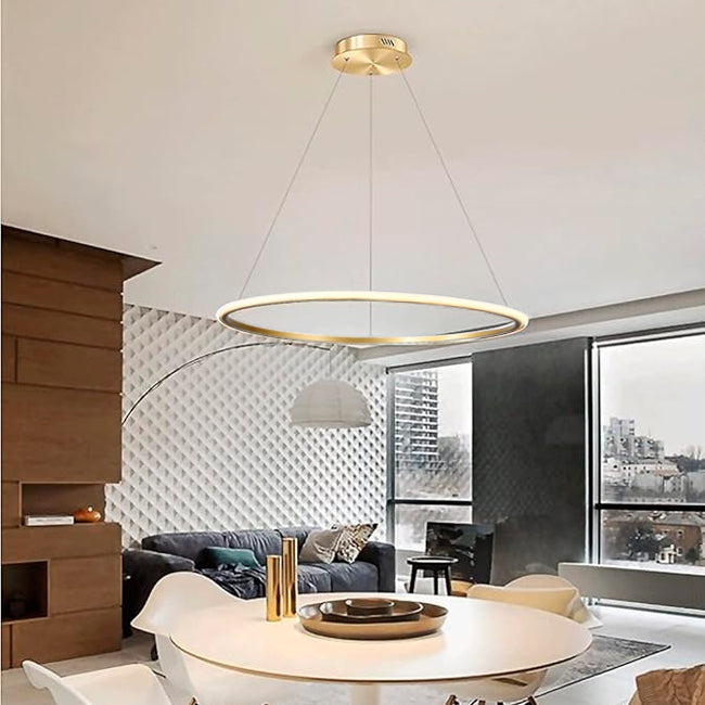 LÁMPARA COLGANTE FLORENCIA GOLD LED + CONTROL REMOTO