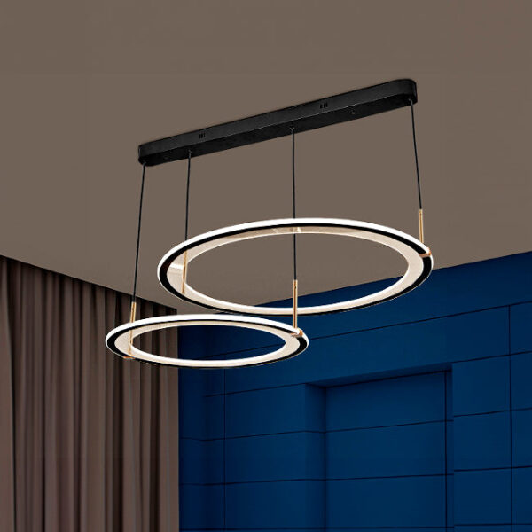 LÁMPARA COLGANTE VENUS DÚO BLACK LED + CONTROL REMOTO