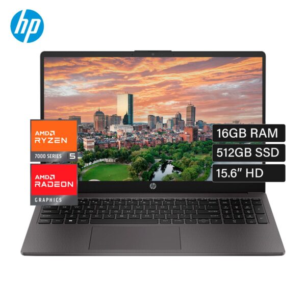 Laptop HP 255 G10 AMD Ryzen 5 7520U Ram 16GB Disco 512GB SSD 15.6″ HD FreeDos (BF9Z9AT)