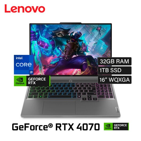 Laptop Lenovo Legion 5 16IRX9 Intel Core 9 14900HX Ram 32GB Disco 1TB SSD Video Nvidia RTX 4070 8GB 16″ WQXGA Windows 11 (83DG005WUS)