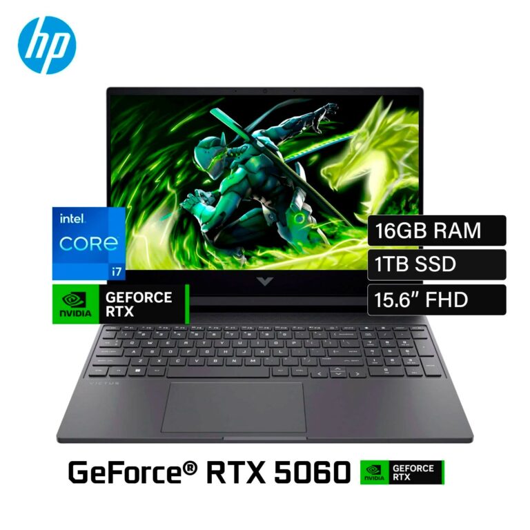 Laptop HP Victus 15-FA2787NR Intel Core i7 13620H Ram 16GB Disco 1TB Video Nvidia RTX 5060 8GB 15.6″ FHD Windows 11 (BM7B7UA#ABA)