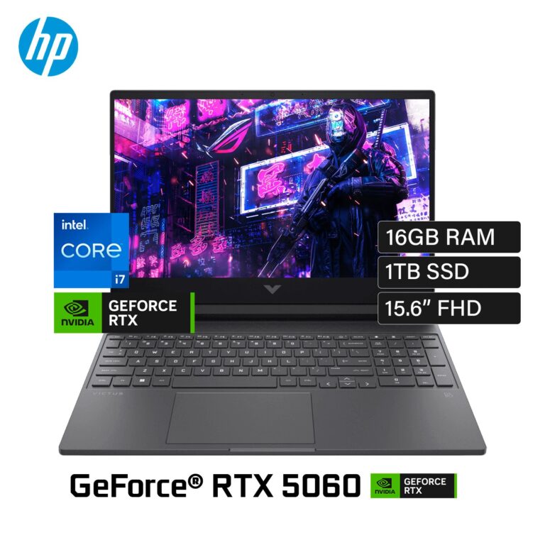 Laptop HP Victus 15-FA2093DX Intel Core i7 13620H Ram 16GB Disco 1TB SSD Video Nvidia RTX 5060 8GB 15.6″ FHD Windows 11 (B97DTUA#ABA)