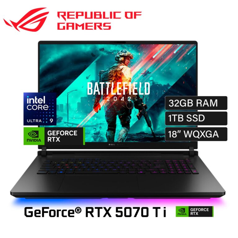 Laptop Asus ROG Strix SCAR 18 (2025) G835 G835LR-XS96 Intel Core Ultra 9 275HX RAM 32GB Disco 1TB SSD Video NVIDIA RTX 5070 Ti 12GB 18″ WQXGA Windows 11 Pro (90NR0LS1-M003K0)