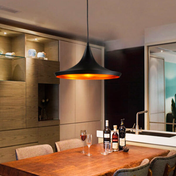 LÁMPARA COLGANTE CAMPANA DE ALUMINIO EINES / SIN FOCO