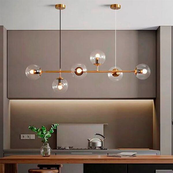 LÁMPARA COLGANTE AMBER LINE GOLD LED