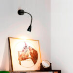 LÁMPARA DE PARED FLEXIBLE MONICA BLACK LED