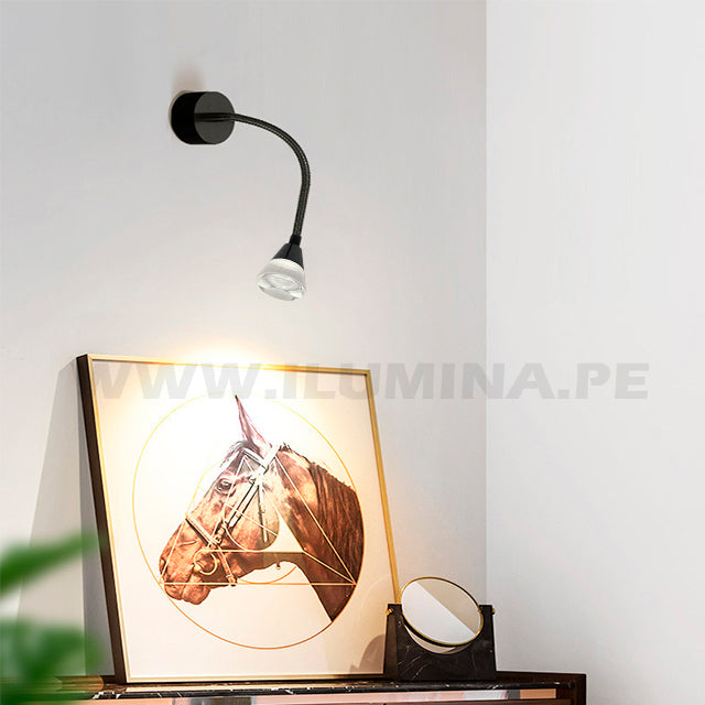 LÁMPARA DE PARED FLEXIBLE MARIA ANTONIETA BLACK LED