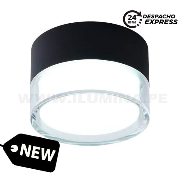 24D01RBK LÁMPARA DE TECHO ADOSABLE LED LUNA BLACK 10W