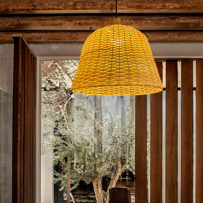 LÁMPARA MIMBRE ARTIFICIAL JASMINA MEDIUM 45×45