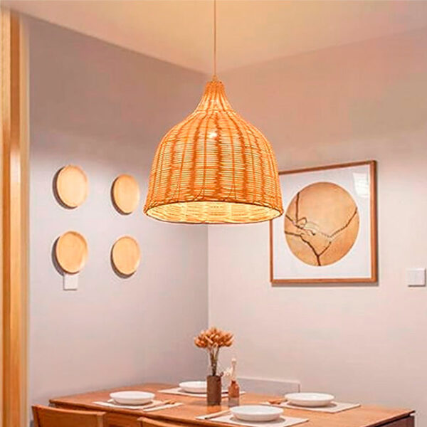 LÁMPARA COLGANTE DE MIMBRE NATURAL JASMINA SMALL 25×25