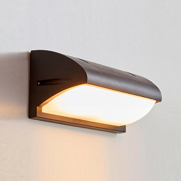 LÁMPARA DE EXTERIOR URIEL BLACK LED 12W LUZ CÁLIDA