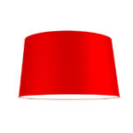 PANTALLA DECORATIVA CÓNICA 45DIAM X 35DIAM X 25ALT HUACHA IMPORTADA COLOR ROJO