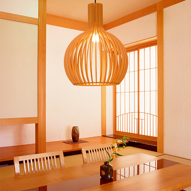 LÁMPARA COLGANTE FRANCISCA WOOD NATURAL