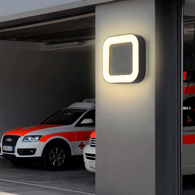 LÁMPARA DE PARED EXTERIOR MATILDE BLACK LED 12W LUZ CÁLIDA