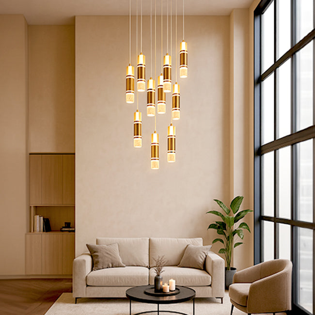 LÁMPARA COLGANTE PREMIUM BAHAMAS GOLD LED + CONTROL REMOTO