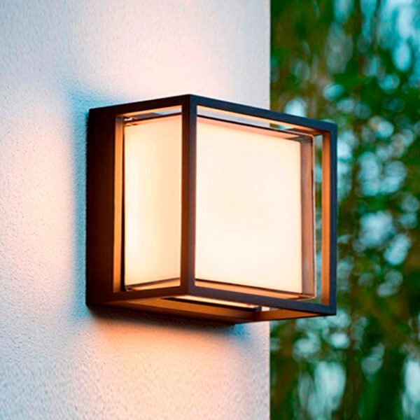 LÁMPARA DE EXTERIOR FRANCESCA BLACK LED 12W LUZ CÁLIDA