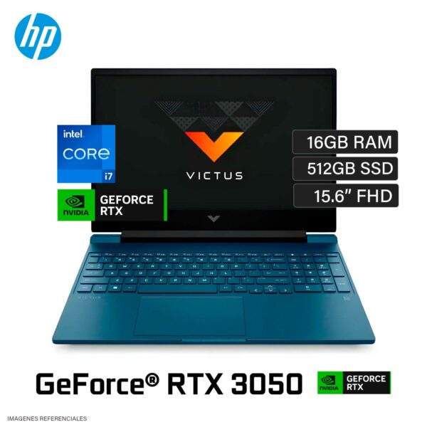 Laptop HP Victus  15-FA0007LA Intel Core i7 12650H RAM 16GB Disco 512GB SSD Video Nvidia RTX 3050 4GB 15.6″ Windows 11 (8U8B8LA#ABM)