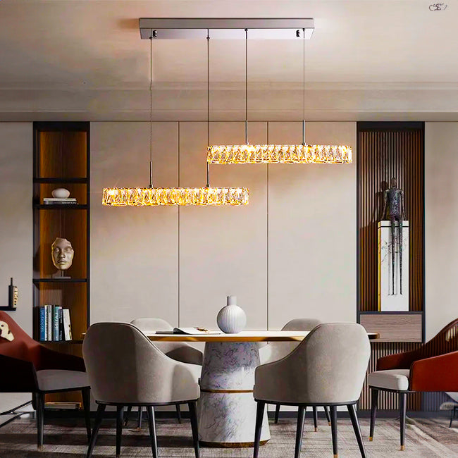 LÁMPARA COLGANTE KRYSTAL ESRA  ZT LED + CONTROL REMOTO