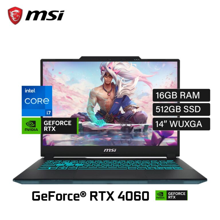 Laptop MSI Cyborg 14 A13VF-018US Intel Core I7 13620H Ram 16GB Disco 512GB SSD Video RTX 4060 8GB 14″ WUXGA Windows 11