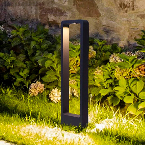 LÁMPARA DE EXTERIOR BOLARDO THAIS BLACK LED 10W LUZ CÁLIDA