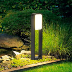 LÁMPARA DE EXTERIOR BOLARDO ZULMIRA BLACK LED 24W LUZ CÁLIDA