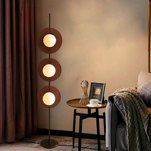 LÁMPARA DE PIE KARINA BOHO-CHIC LED / SIN FOCO