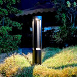 LÁMPARA DE EXTERIOR BOLARDO ZILMA BLACK LED 10W LUZ CÁLIDA