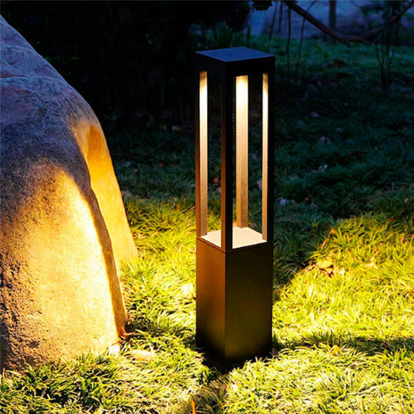 LÁMPARA DE EXTERIOR BOLARDO ZENAIDE BLACK LED 5W LUZ CÁLIDA