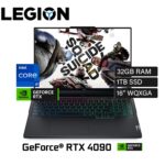 Laptop LENOVO Legion Pro 7 16IRX9H Intel Core i9 14900HX Ram 32GB Disco 1TB Video NVIDIA RTX 4090 16GB 16″ WQXGA Windows 11 (83DE0008US)